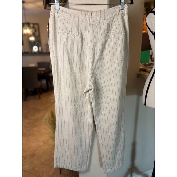 Seven 7 For All Mankind Stripe Pants Sz 6 Line Blend High Waisted Wide Leg - Picture 3 of 5
